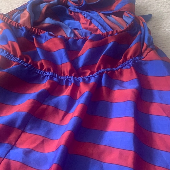 Red and Blue Stripe Halter Dress - Picture 11 of 16